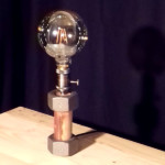 lampe bois et métal